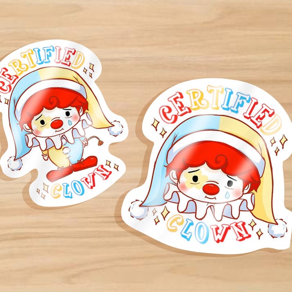 Autocollant Clown certifié Kawaii 3 »