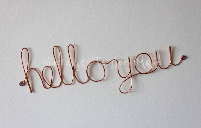 Personalised Wire Word Wall Art Etsy