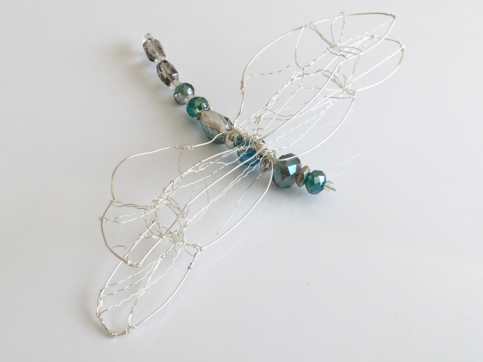 Crystal Beaded Dragonfly Suncatcher Decoration Etsy