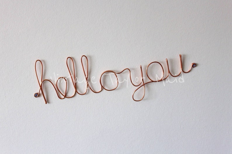 Personalised Wire Word Wall Art Etsy