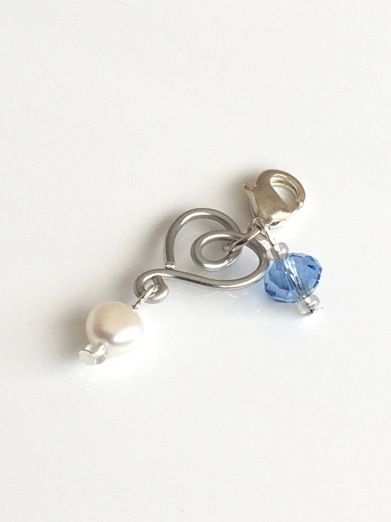 Something Blue Bouquet Charm With Picture - UK