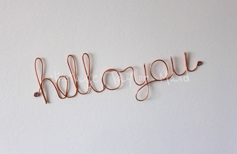 Personalised Wire Word Wall Art Etsy