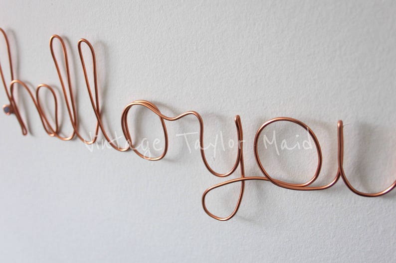 Personalised Wire Word Wall Art Etsy