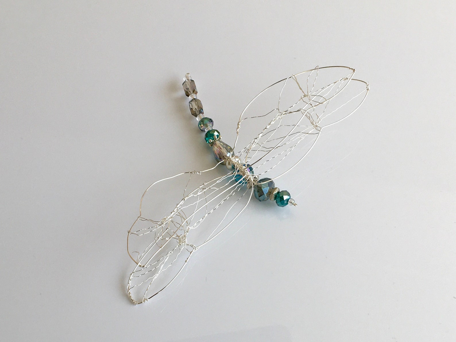 Crystal Beaded Dragonfly Suncatcher Decoration Etsy