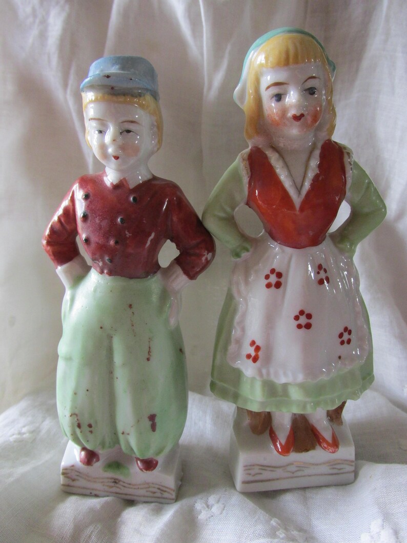 Dutch Couple 1950 S Porcelain Figures Made In Japan Marked Etsy