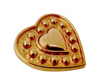 YVES SAINT LAURENT ~ Auténtico broche/colgante de corazón chapado en oro vintage