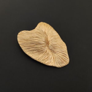 BALENCIAGA ~ Authentic Vintage Gold Plated Textured Heart Brooch