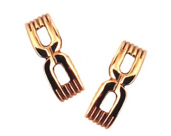 UNGARO ~ Authentic Vintage Gold Plated Clip On Earrings