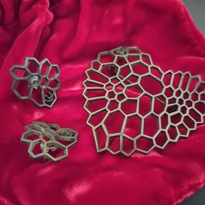 CHRISTIAN LACROIX ~ Authentic Vintage Earrings & Heart Brooch Set - CL