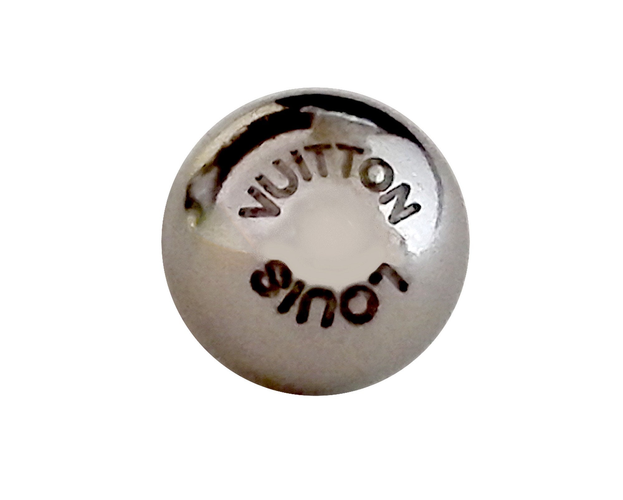 LOUIS VUITTON Authentic Vintage Silver Tone Metal Buttons 