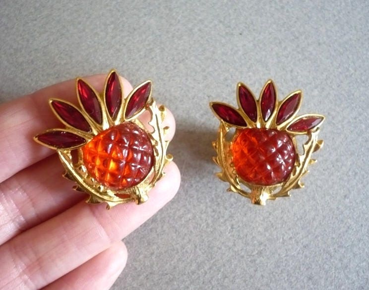 【最安値】 Authentic ~ LAURENT SAINT YVES Vintage Orange Plated Gold アクセサリー