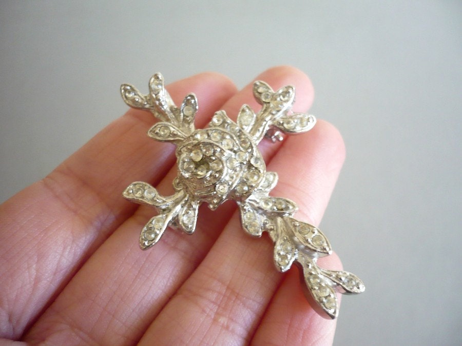 CHRISTIAN LACROIX Authentic Vintage Silver Plated Rose CHRISTIAN LACROIX Authentic Vintage Silver Plated Rose