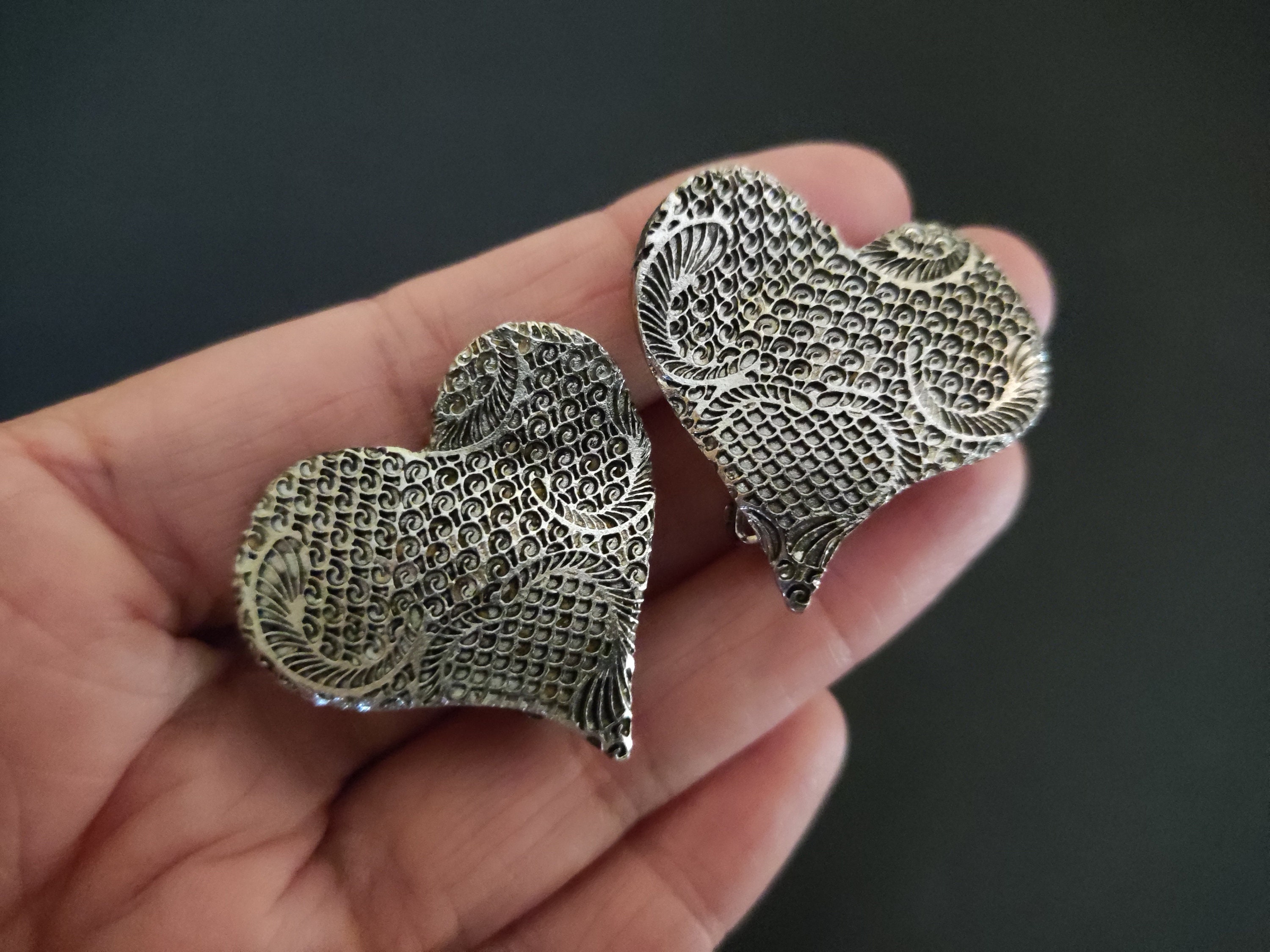 Christian Lacroix Earrings Heart - Etsy