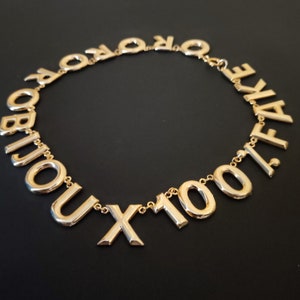MOSCHINO ~ Auténtico collar/cadena/eslabón/gargantilla vintage - ORO