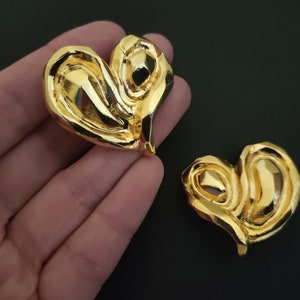 80s Emanuel Ungaro PARIS vintage gold tone braid brooch