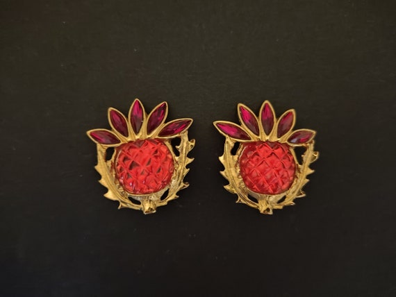 アクセサリー OVERSIZE AUTHENTIC YSL RUBY GOLD VINTAGE OVERSIZE AUTHENTIC YSL RUBY GOLD VINTAGE