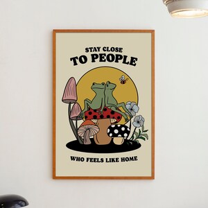 Retro Wall Print Groovy Typography Home Decor Print 70s Wall Art WITHOUT FRAME