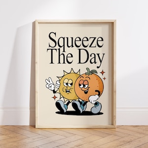 Póster de pared con impresiones de sol naranja retro, moderno, impresión vintage de los años 70, decoración de guardería SIN MARCO