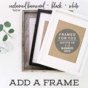 Frame Add-On by KNOTnNEST for 5 x 7, 8 x 10 and 11 x 14 print sizes Wooden frame and glass, Frame ONLY, Ready to Gift image 1