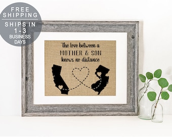 Long Distance Gift, Long Distance Mother Son Gift, Mothers Day Gift for Mom from Son, Personalized Gift from Son, Birthday Gift for Mom