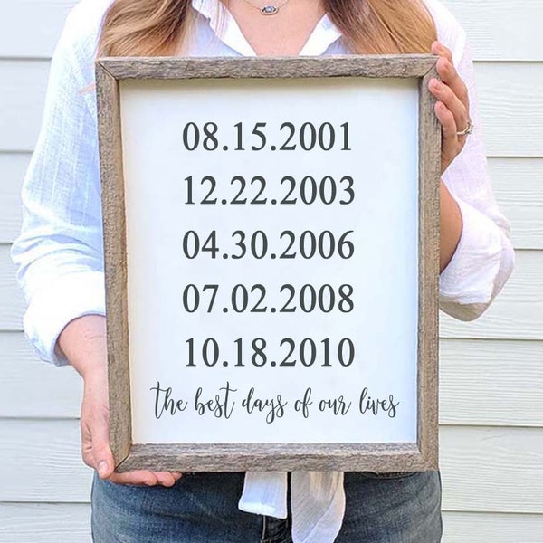 The Best Days of Our Lives Mother's Day Gift Idea Best Days Wood Sign Anniversary Gifts Wedding Gift Personalized Gift for Wife Gift for Her