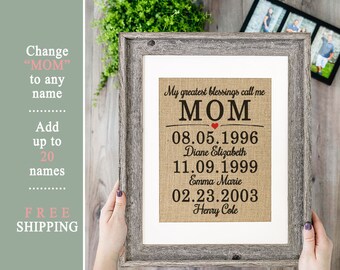 personalized gift for mom from daughter birthday gift for mom etsy