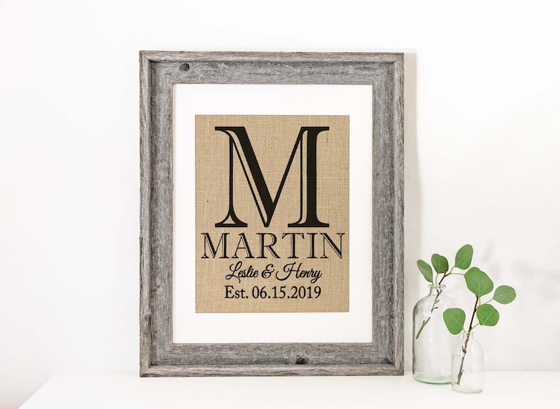 Personalized Burlap Sign Burlap Wedding Print Bridal Shower - Etsy