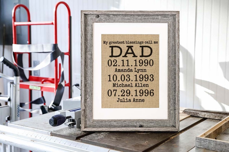 Rustic Gift Burlap Fathers Day Gift from Wife to Husband Gift Personalized for Him Men's Personalized Men's Gift for Men Gift for Dad image 3