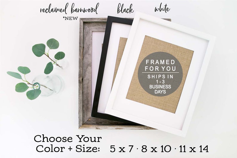 Frame Add-On by KNOTnNEST for 5 x 7, 8 x 10 and 11 x 14 print sizes Wooden frame and glass, Frame ONLY, Ready to Gift image 2