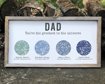 Personalized Star Map Farmhouse Fathers Day Gift For Him Gift For Dad From Daughter Gift Night Sky Map Constellation Map Men's Gift