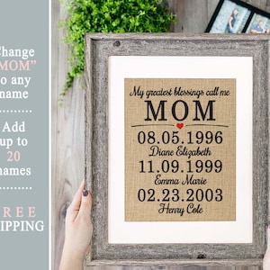 Personalized Mothers Day Gift for Mom Gift from Daughter Wedding Mom gift from son Mom birthday gift Wife Gift Gift for her Mother gift,