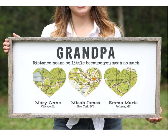 Wood Frame Grandkids themed gift for grandma or grandpa mothers/fathers day gift