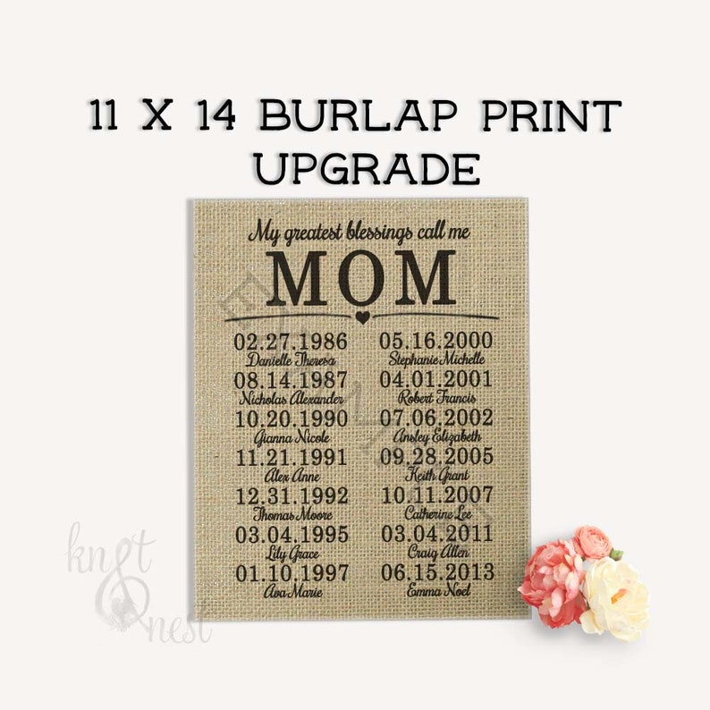 11 x 14 or 8 x 10 Burlap Art Print Add-On by KNOTnNEST: 12 x 14.5 piece of burlap, designed to fit any frame with an 11 x 14 matte opening image 1