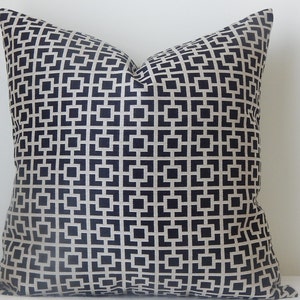 Designer Robert Allen fabric, black and beige 18x18,19x19,12x20, pillow cover,decorative pillow,accent pillow,same fabric front and back