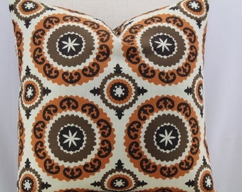 Suzani  pillow cover,throw pillow,decorative pillow,accent pillow,lumbar pillow,same fabric front and back.