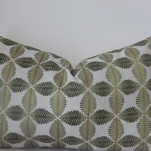 Embroidery green and beige12x20 pillow cover,accent pillow,decorative pillow,throw pillow image 1