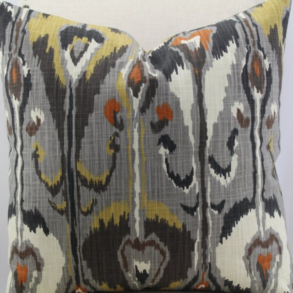 Robert Allen designer ikat pillow cover,throw pillow,accent pillow,decorative pillow,same fabric front and back.