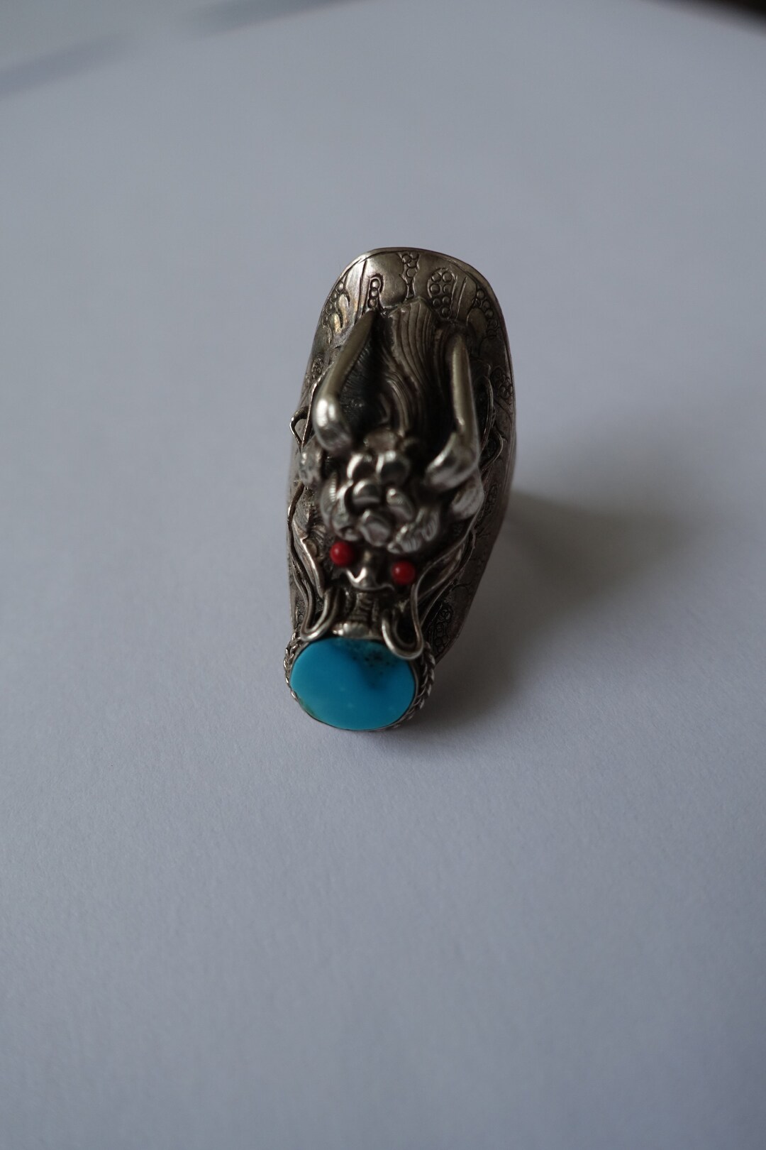 Shaman Rind Silver Ring Dragon Shaman Ring - Etsy