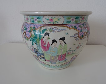 Famille Rose Big flower pot Antique Chinese porcelain Hand painted