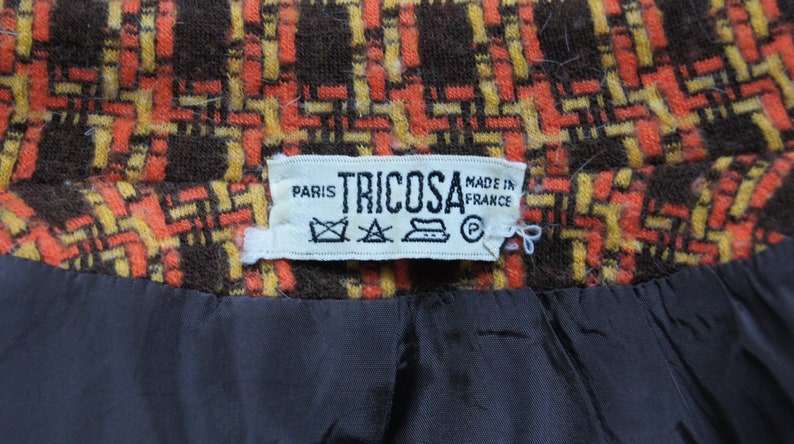 70/'s Vintage Blazer Tricosa Paris Size S Made in France