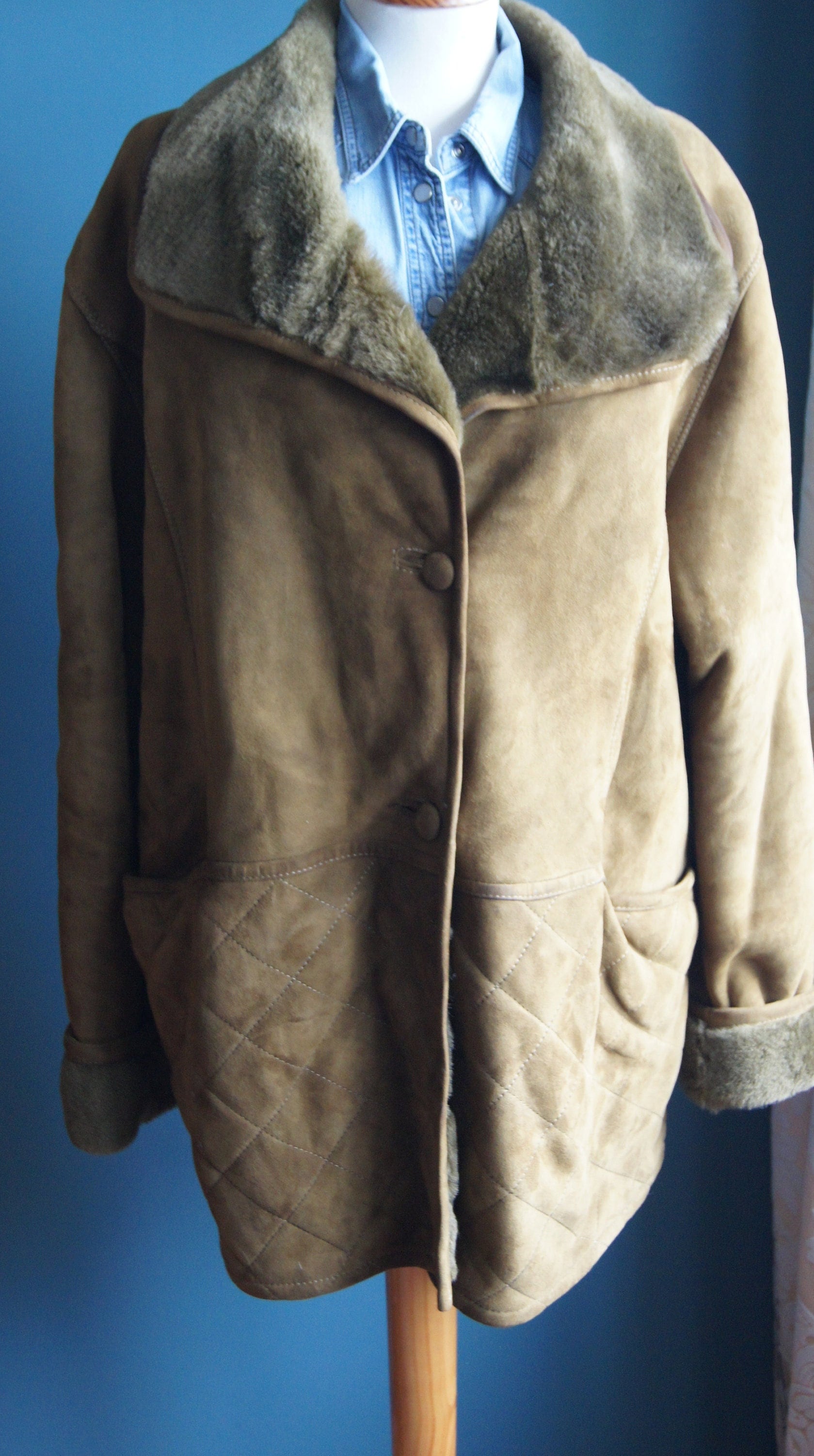 ジャケット・アウター 90's vintage sheepskin jacket SALE Men's Sheepskin Jacket 90's Vintage Shearling Coat Size XL - Etsy