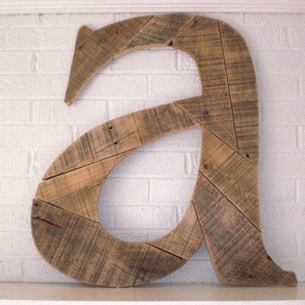 Large Letter a Wooden Letter Wall Art Industrial Modern Art