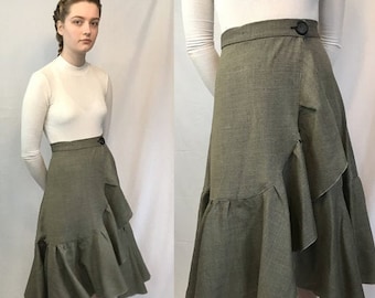 wrap around skirt ruffles