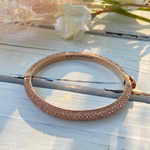 Juicy Couture Rose Gold Bangle Bracelet with Clasp