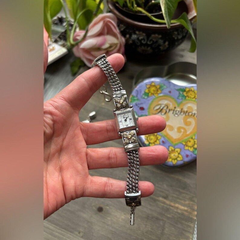 Lot of Brighton Jewelry Necklace, Watch, Earrings and Tin Bild 10