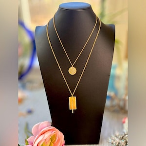 J.Crew Gold Pavé charms layered necklace
