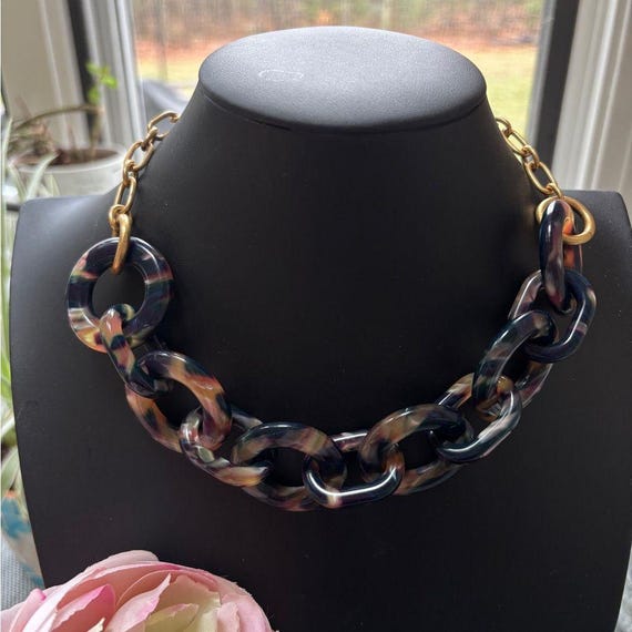 Tortoise Shell Necklace J Crew Tortoise Necklace Funky Crew Chunky