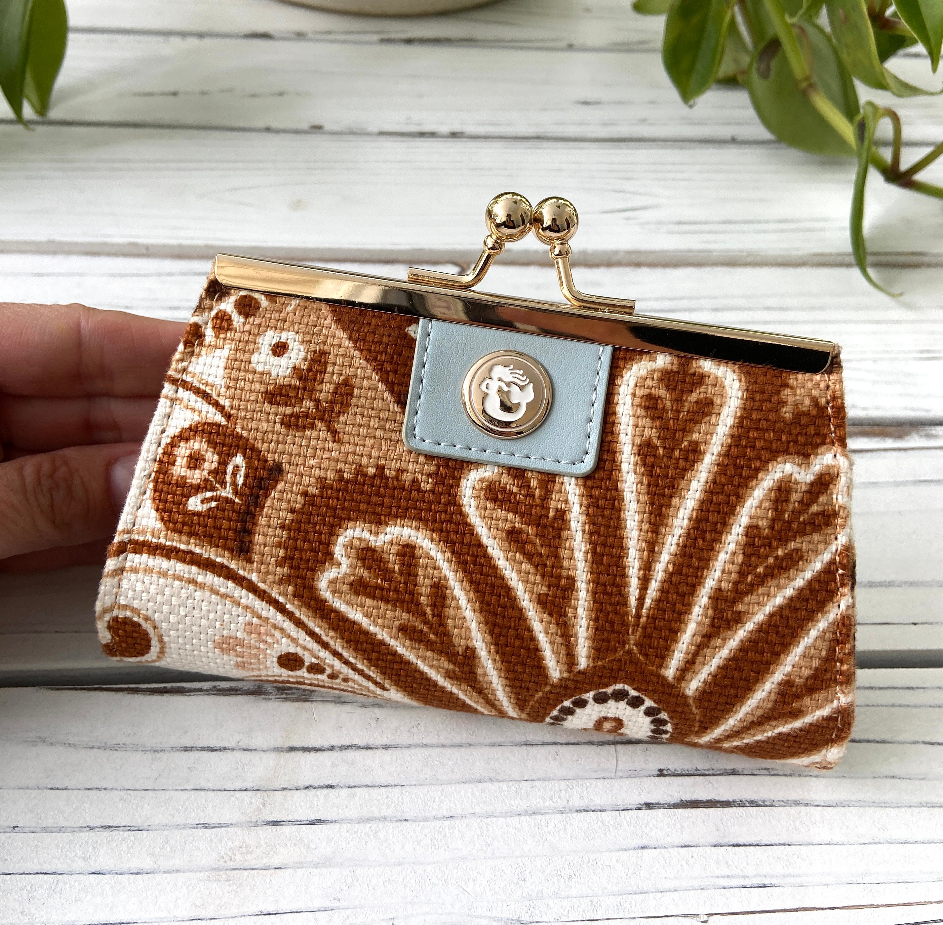 Spartina 449 Brown & Pink Tree Of Life Leather Wallet