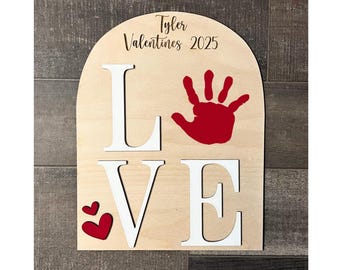 Baby Handprint Love Sign: First Valentine's Day Keepsake