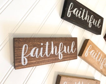 Personalized Small Wood Sign: Custom Word Decor